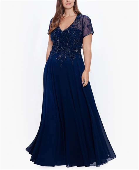 Xscape Plus Size Embellished Bodice Chiffon Gown And Reviews Dresses