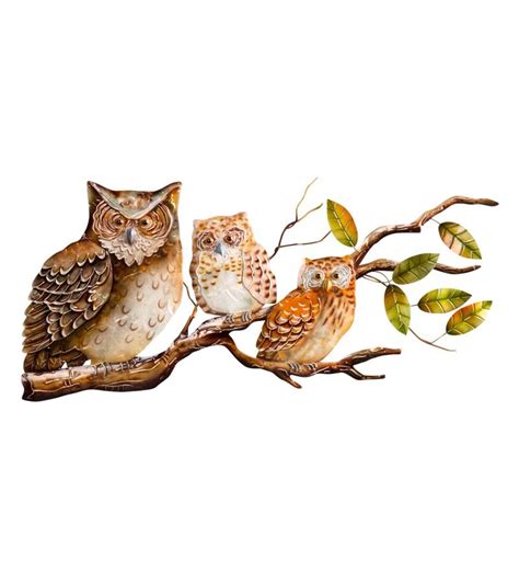 Metal Capiz Owls Wall Décor Wind And Weather