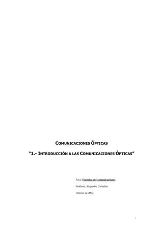 Comunicaciones Opticas Introduccion A Pdf