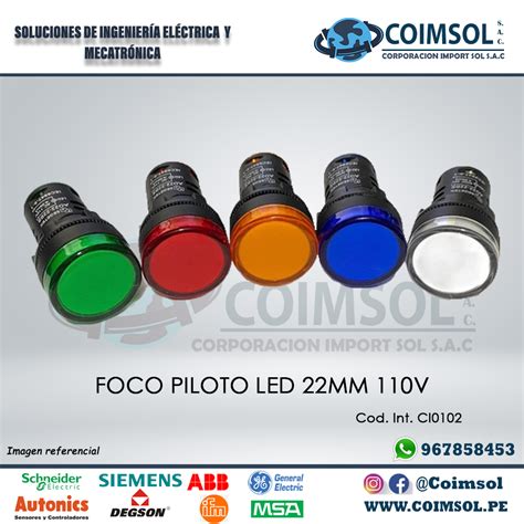 FOCO PILOTO LED 22MM 110V CORPORACION IMPORT SOL