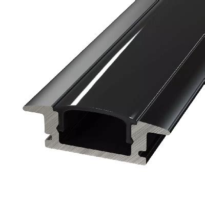 Black Led Profile Ultra Slim Recessed M Channel Extrusion For Led Tape