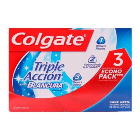 Pasta Dental Colgate Triple Acci N Extra Blancura Pzas De Ml C U