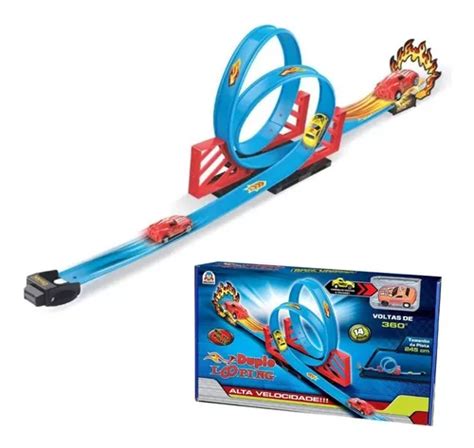 Pista Carrinho Tipo Hot Wheels Fric O Duplo Looping Braskit