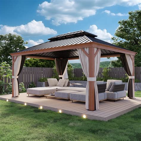 Coos Bay Ft W X Ft D Steel Patio Gazebo Hardtop Gazebo Wayfair