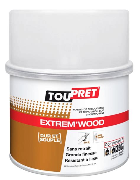 Mastic de Rebouchage et Réparation Bois Bi Composant Extrem Wood 0