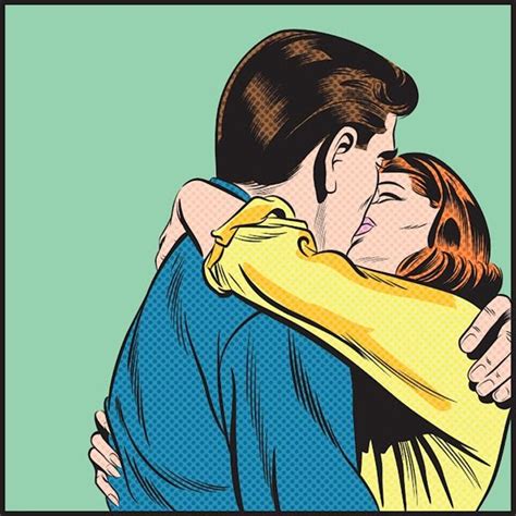 Pop Art Couple Kissing Pop Art Comic Vintage Pop Art Pop Art