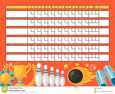 Bowling Printable Score Form Printable Forms Free Online