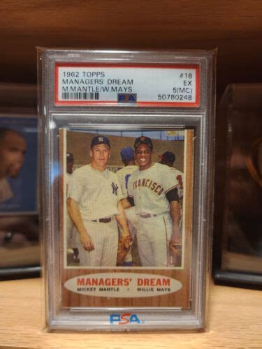 Topps Managers Dream Mickey Mantle Willie Mays Psa Mc Ebay