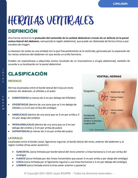 4 2 Hernias Ventrales Cirugía J O Y A S E N A R M HERNIAS VENTRALES