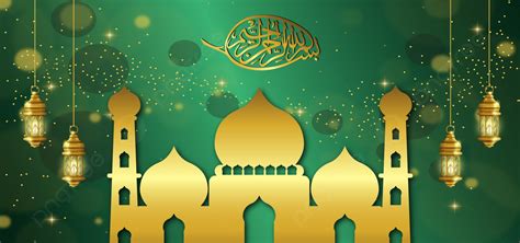 Islamic Background With Golden Mosque Vector, Arabic, Islam, Mosque Background Image And ...