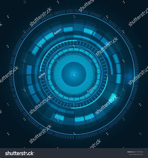 Abstract Futuristic Technology Background Hud Circle Stock Vector