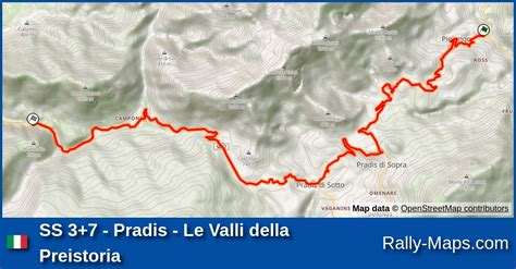 Ss Pradis Le Valli Della Preistoria Stage Map Rally