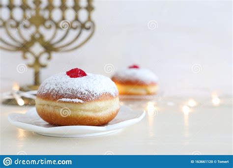 Imagem Religiosa Do Passado De Natal Judeu Em Hanukkah O Topo