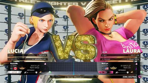 RizenMc Lucia Vs MaiLyn Laura SFV CE High Level Ranked YouTube