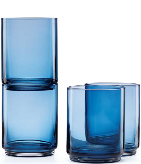 Lenox Tuscany Classic Stackable 4 Piece Blue Tall Glasses Dillard S