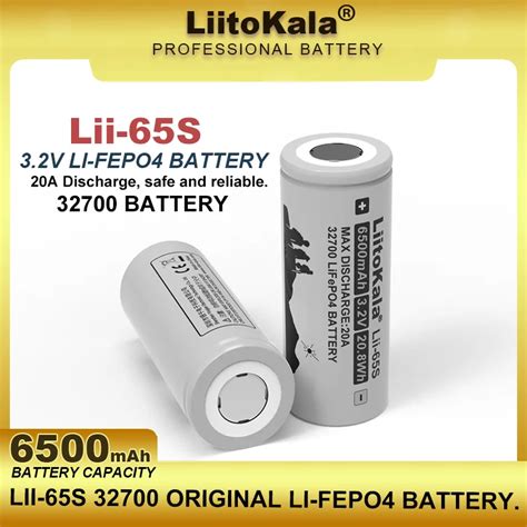 1 20PCS LiitoKala LII 65S 3 2V 32700 6500mAh LiFePO4 Battery 20A