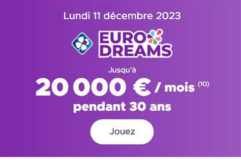 Résultat EuroDreams FDJ le tirage du jeudi 7 décembre 2023 EN LIGNE