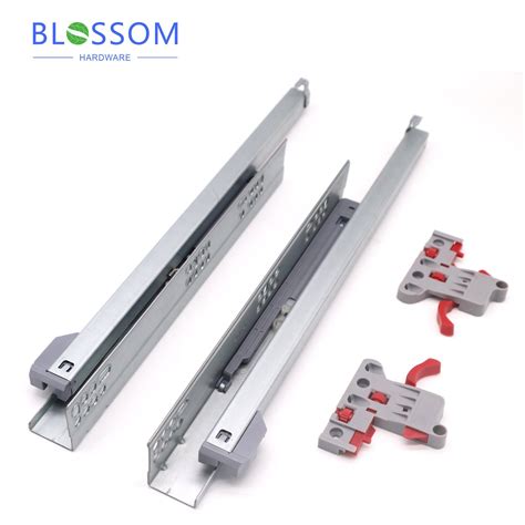 Single Extension Hydraulic Damper Soft Close Under Mount Drawer Slide