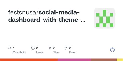 GitHub Festsnusa Social Media Dashboard With Theme Switcher Master