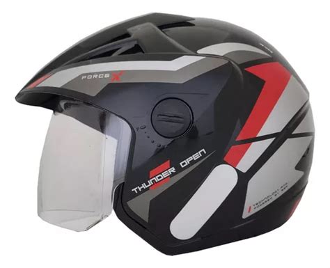 Capacete Feminino Ebf Thunder Open Force X Aberto C Viseira