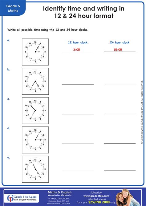 Convert Between 12 Hour And 24 Hour Clock Worksheets Worksheets Library