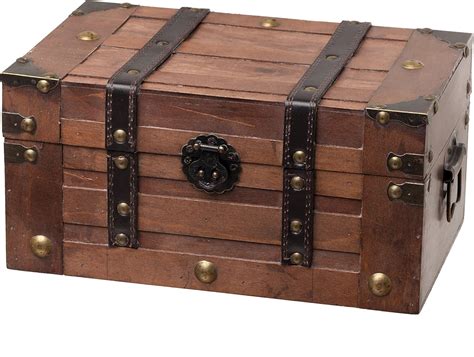 Slpr Alexander Small Wooden Storage Chest Trunk