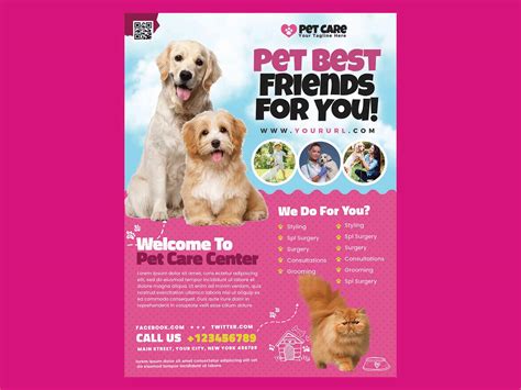 Free Pet Care Flyer Template Psd