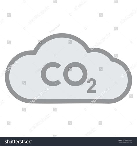 Co2 Emissions Icon Cloud Vector Stock Vector Royalty Free 606636488