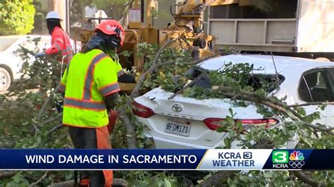 Strong Winds Down Tree Limbs Across The Greater Sacramento Area Affect