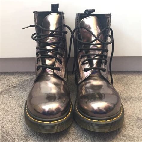 Rarenew Metallic Silver Doc Martens The Original Dr Marten Shoes