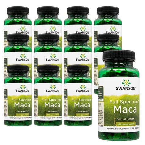 スワンソン マカ 500mg 100カプセル 12本セット Swanson Maca 日時指定不可 F