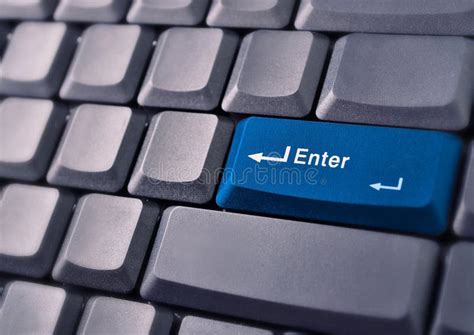 Blue Enter Button On Keyboard Stock Photo Image Of Keypad Email