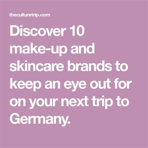 10 German Cosmetic Brands You Should Know | Cosmetics brands, 10 things ...