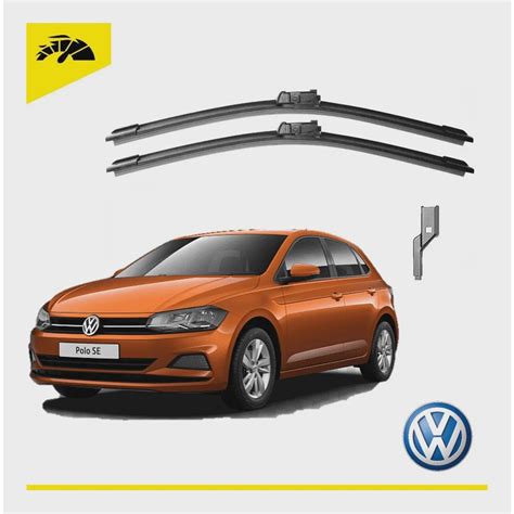 Par Palhetas Limpador Parabrisa Vw Novo Polo Virtus Nivus Golf Submarino