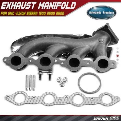 Left Exhaust Manifold W Gasket Kit For GMC Yukon Sierra 1500 2500 3500