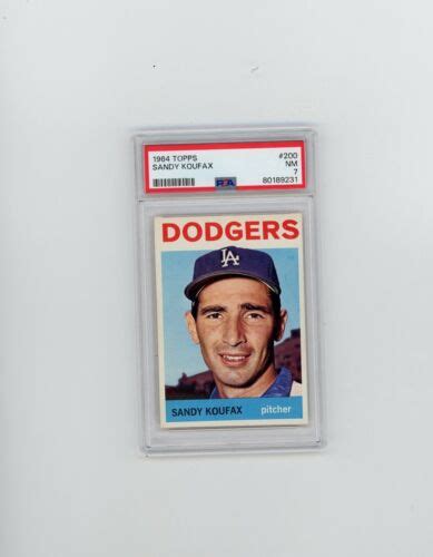 1964 Topps Baseball Psa 7 200 Sandy Koufax Centered Blazer Just Graded