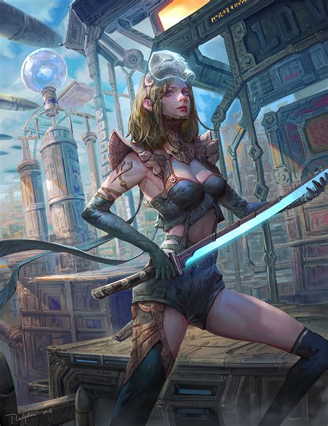 1920x1080px 1080p Free Download Artwork Women Fantasy Art Sword