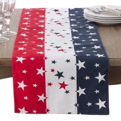 Saro Lifestyle Cotton Table Runner With Star Spangled Design Multi