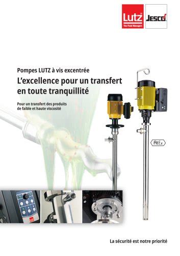 Pompes Lutz Vis Excentr E Lutz Pumpen Gmbh Catalogue Pdf