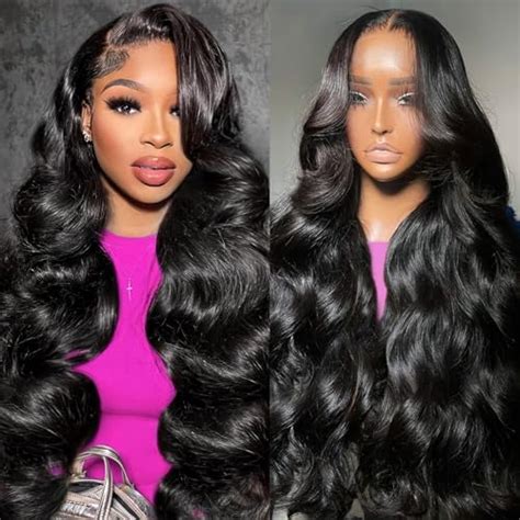 Leximi 30 Inch 13x6 Body Wave Frontal Wigs Human Hair Pre