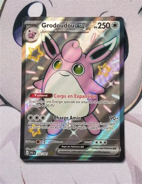 Carte Pokemon Grodoudou Ex Shiny Full Art Destin E De Paldea