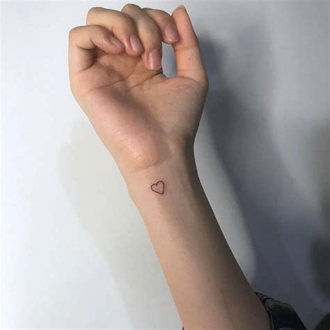 Minimalist Heart Tattoo On The Wrist