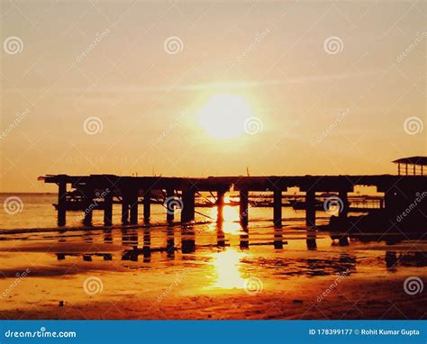 Sunset at Malvan Beach, Maharashtra Stock Image - Image of bridge, sunset: 178399177