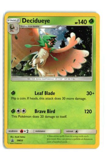 Decidueye Sm Sm Black Star Promo Cosmos Holo Pokemon Nm Lp Ebay