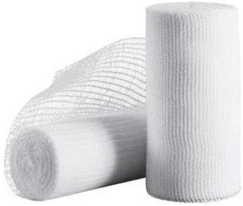 White Long Stretch Compression 3 Inches Cotton Roller Bandage For