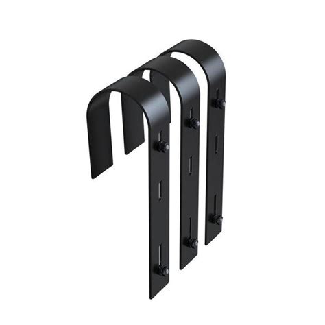 Mayne Handrail Steel Black Brackets 3 Pack 3835 The Home Depot