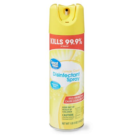 Great Value Lemon Scent Disinfectant Spray 19 Oz