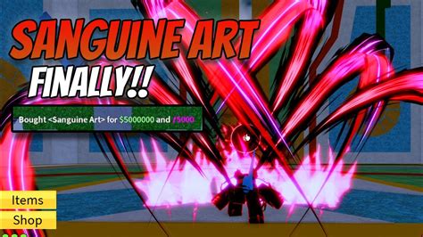 How To Get Sanguine Art Fast Full Guide Blox Fruits Youtube