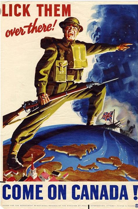 Canadian recruitment poster, 1942 : r/PropagandaPosters