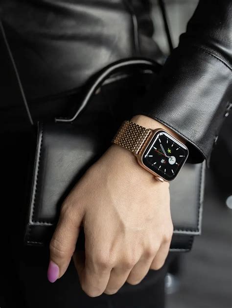 Apple Watch Luxe Metalen Mesh Bandje Ros Goud Smartwatchbanden Nl